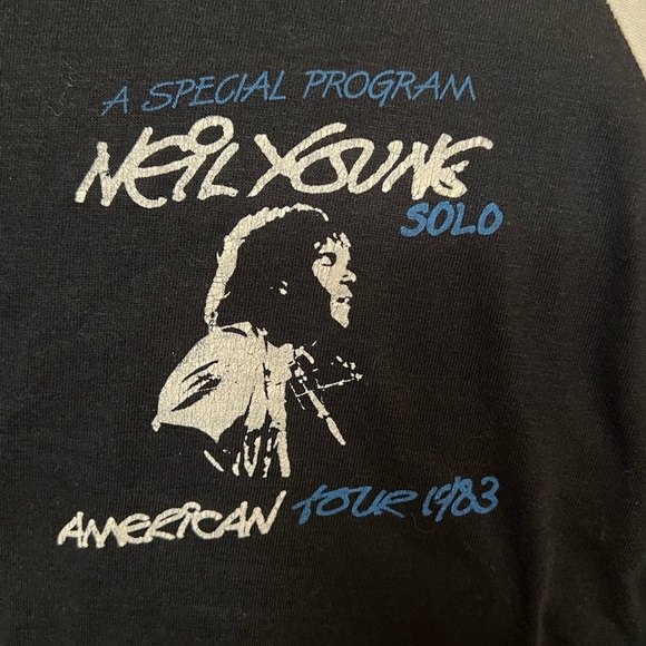 Rare Neil Young Tour Shirt 3/4 Sleeve - Picture 3 of 6